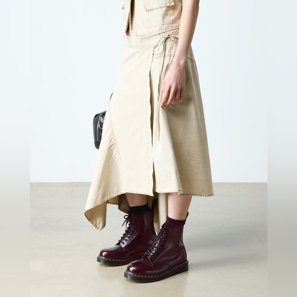 Dr Doc Martens 1460 Cherry Red Arcadia Leather Combat Boots STUNNING - Picture 2 of 16